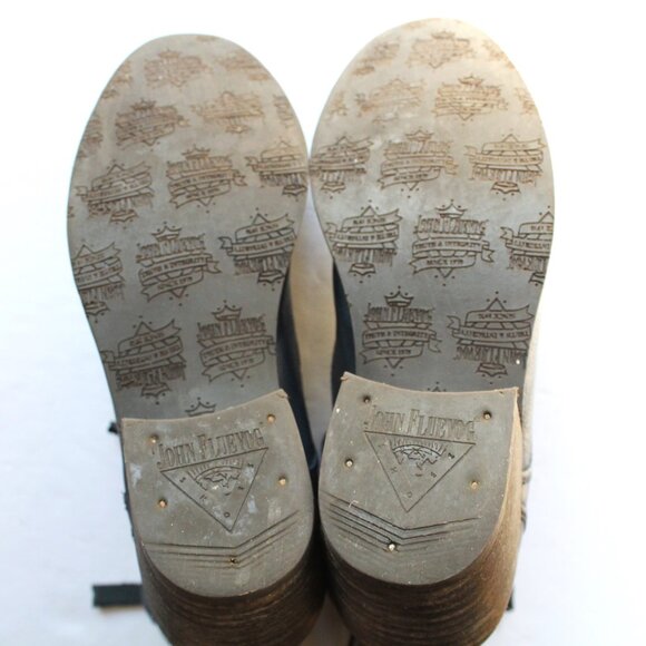 John Fluevog Adriana Nuni Lace-Up Winter Boot / Size 8 / Blue Distressed - Picture 12 of 13